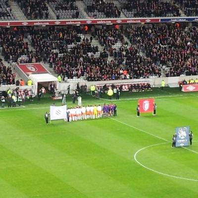 Les collaborateurs d’ Axecibles fêtent Noël au grand stade de Lille, un cadeau de noël d’avance