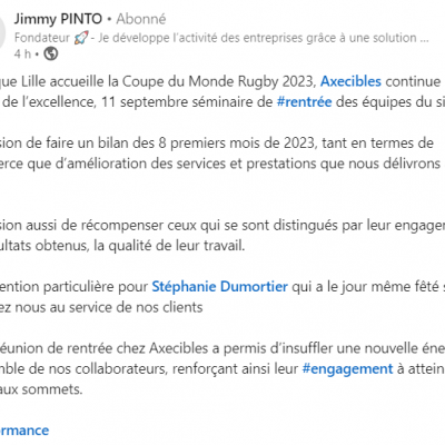Axecibles poursuit sa quête de l'excellence avec ses réunions de rentrée ! 
