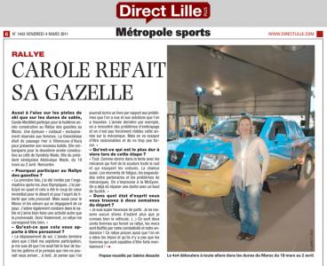 Direct Lille - Carole refait sa gazelle (03 mars 2011) Direct Lille - Carole refait sa gazelle (03 mars 2011)