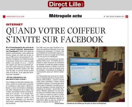 Quand votre coiffeur s'invite sur Facebook - Direct Lille (24 mars) Quand votre coiffeur s'invite sur Facebook - Direct Lille (24 mars)