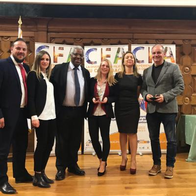 Axecibles reçoit le trophée des victoires de l'apprentissage de l'Académie de Nice